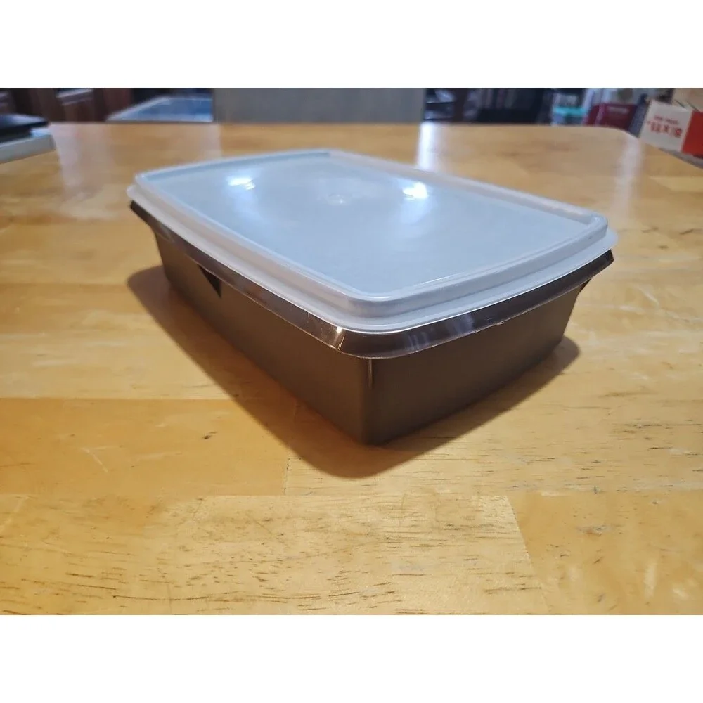 Tupperware Tuppercraft Stow N Go Brown Divided Container & Lid - No Insert 767